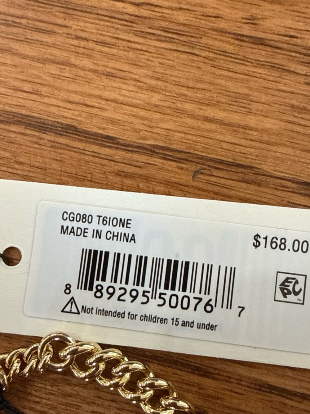 Coach Gold Tone Heart Padlock Necklace and Earrings Set - Picture 3 of 5